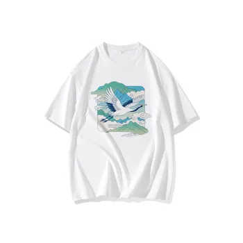 FAIRWHALE Drop Shoulder Sleeve T Shirt Women's