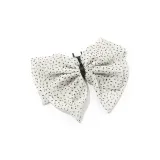 White Polka Dot Claw Clip