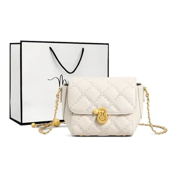 MILLIE'S Cow Leather Shoulder Bag, Crossbody Bag Regular Women's Milkshake White