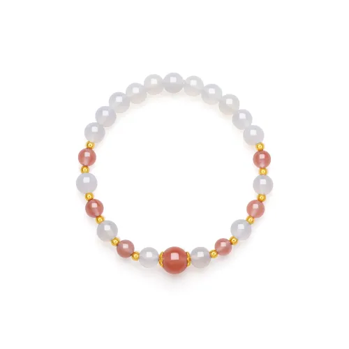Cuiya Golden Building Natural Agate Bracelets Women's