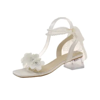 Dragon Dance One Strap Sandals Heel Height 7cm Women's