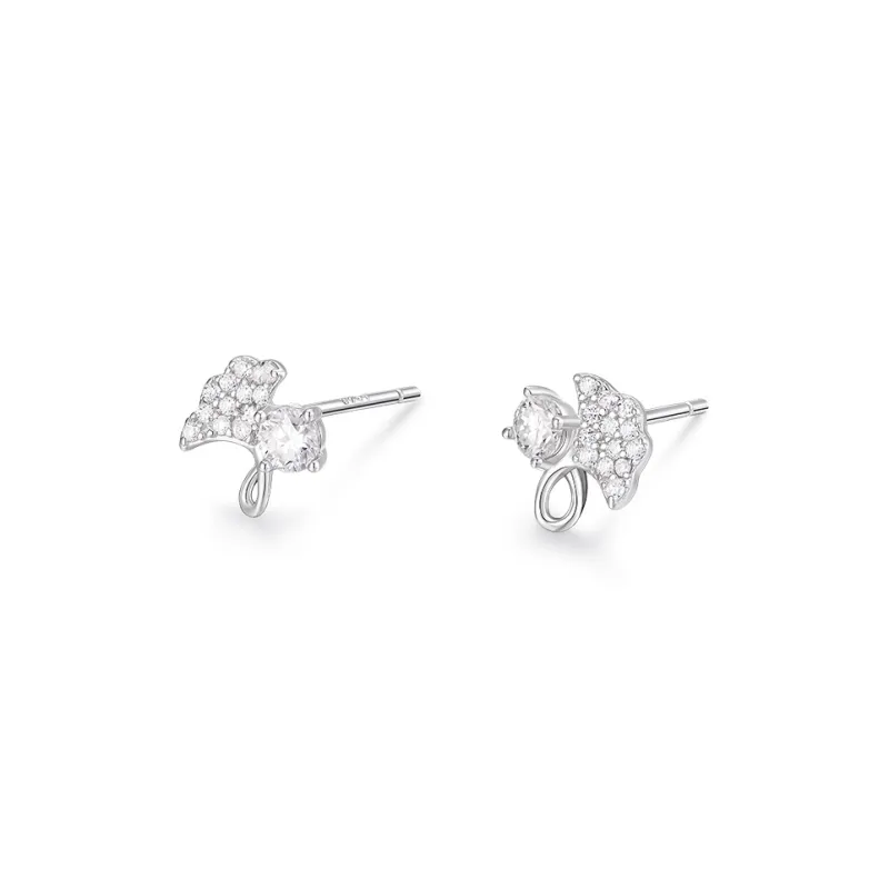 Wylyp S925 Silver Stud Earrings Women's Silver white Gift Box-1