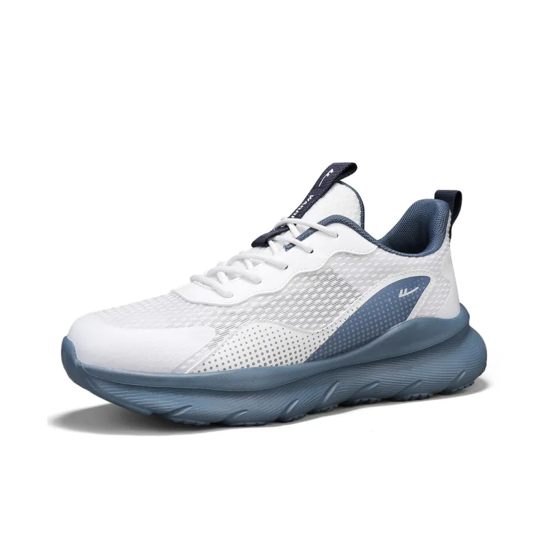 WARRIOR Running Shoes Men Low Top White Black Blue-9