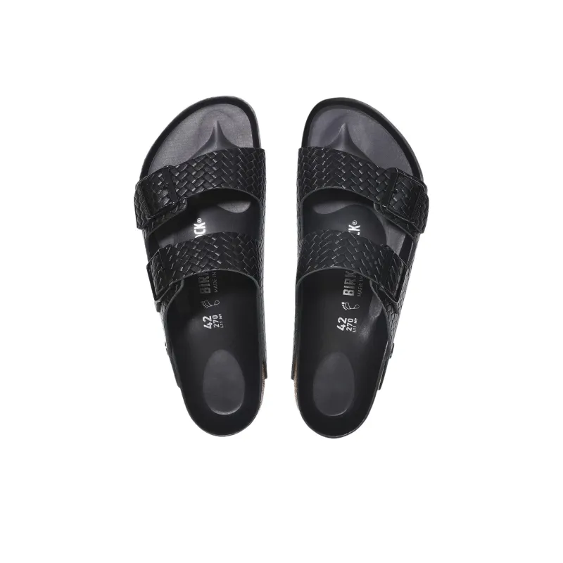 Birkenstock Arizona Rivet Logo EVA Abrasion Resistant Slide Slippers Unisex Black Regular Loose Fit-3