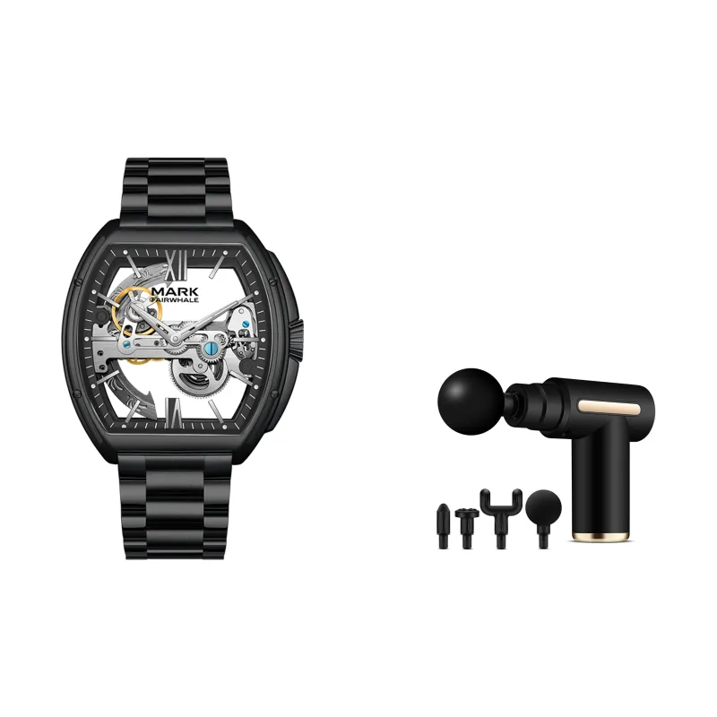 FAIRWHALE Automatic Mechanical Movement Metal Strap Watch Men's Watches White Dial-30