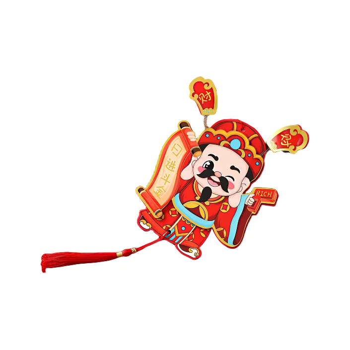 KecoSweet Shaking Head God Of Wealth, Magnetic Sticker 3D Effect Small Charm Anime / Games Fridge Magnets-8