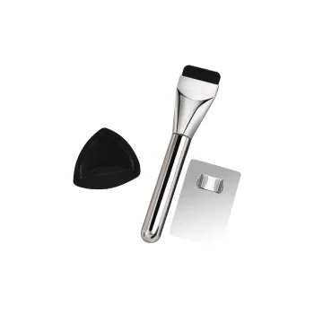 JIXUAN Flawless Base Combination Black Pineapple Powder Compact And Foundation Brush Make up Tools Adherent Lightweight