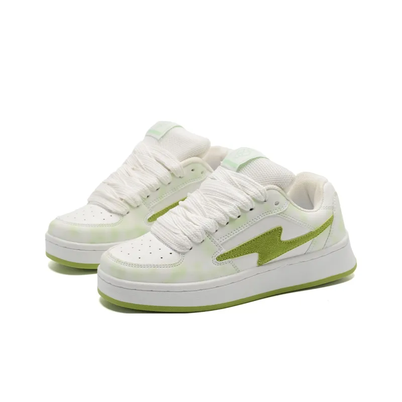 Circle Small Coverage Balance Lightweight Support Low Top Skateboard Shoes Unisex Grass Green-2