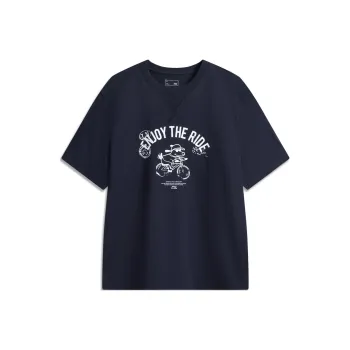 LiNing Sports Life Collection T Shirt Men's Deep Mysterious Blue