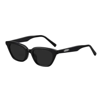 Thunder Pailong Plate And Metal Irregular Shape Sunglasses Unisex Black, White, Gray