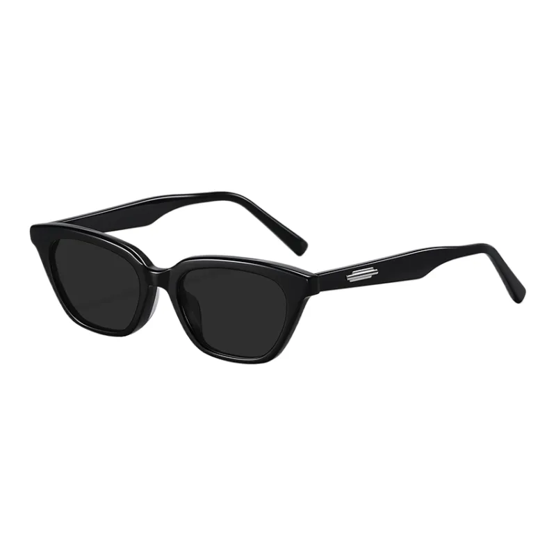 Thunder Pailong Plate And Metal Irregular Shape Sunglasses Unisex Black, White, Gray-0