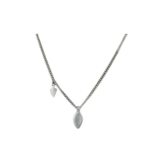 OLIO E ACETO 925 Sterling Silver Necklaces Unisex White/Black/Blue-0