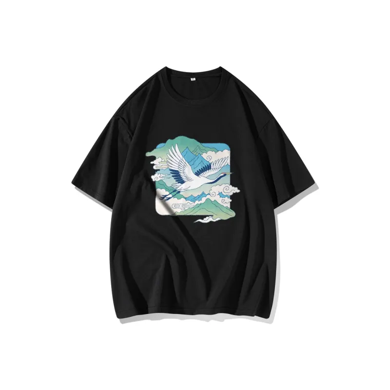 FAIRWHALE Drop Shoulder Sleeve T Shirt Women's-2