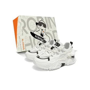 ROBINHOOD Slip Resistant, Abrasion Resistant, Breathable, Lightweight Low Top Chunky Sneakers Men's Box Included