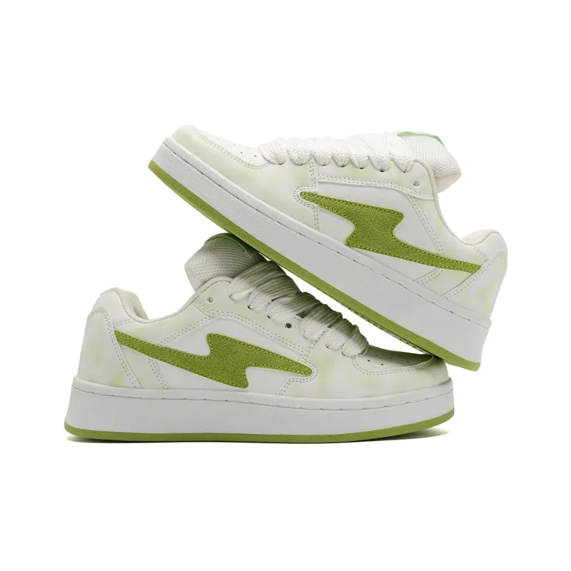 Circle Small Coverage Balance Lightweight Support Low Top Skateboard Shoes Unisex Grass Green-3