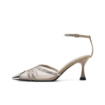 CAMEIDO Slim Heel High Heels 7.5cm Women's Camel