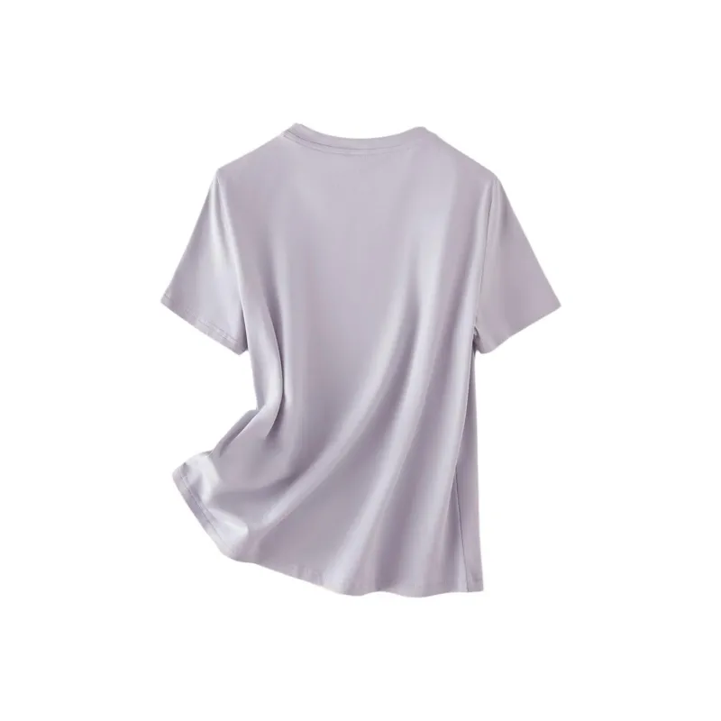 IHIMI Regular T Shirt Women's White Blue Purple-2