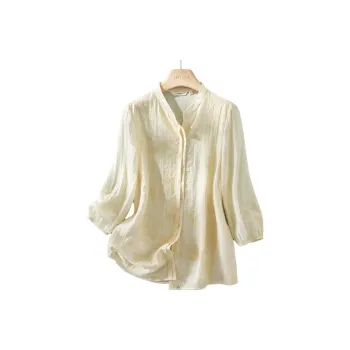 IHIMI Shirts Women's Blended Yellow