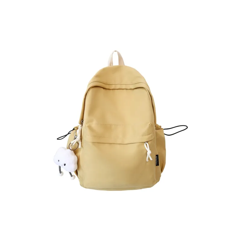 WICKBUEN Nylon Backpack Unisex White, Black, Yellow, Blue, Gray-12