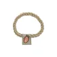 Carrot Pattern Twisted Fried Dough Hair Tie 1 Pack (Beige)