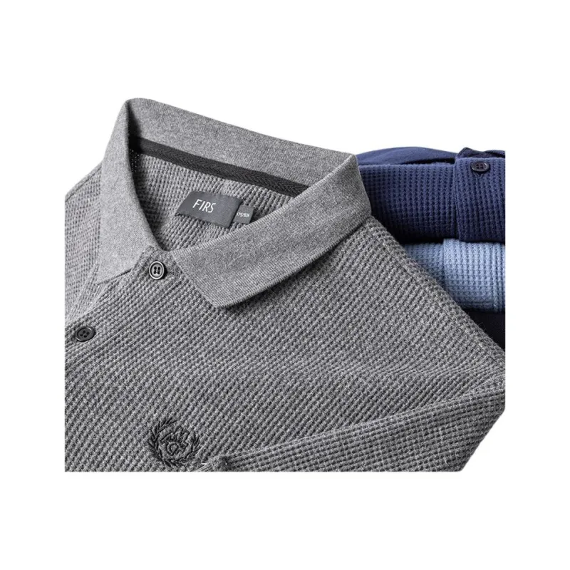 FIRS Polo Shirts Men Heather Gray-2