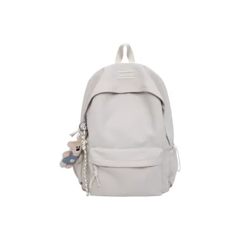 WICKBUEN Nylon Fabric Backpack Large Size Unisex Ecru/Black/Green/Blue