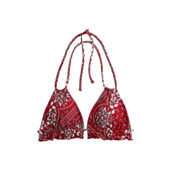 H&M Bikinis Women's Red/Paisley Pattern