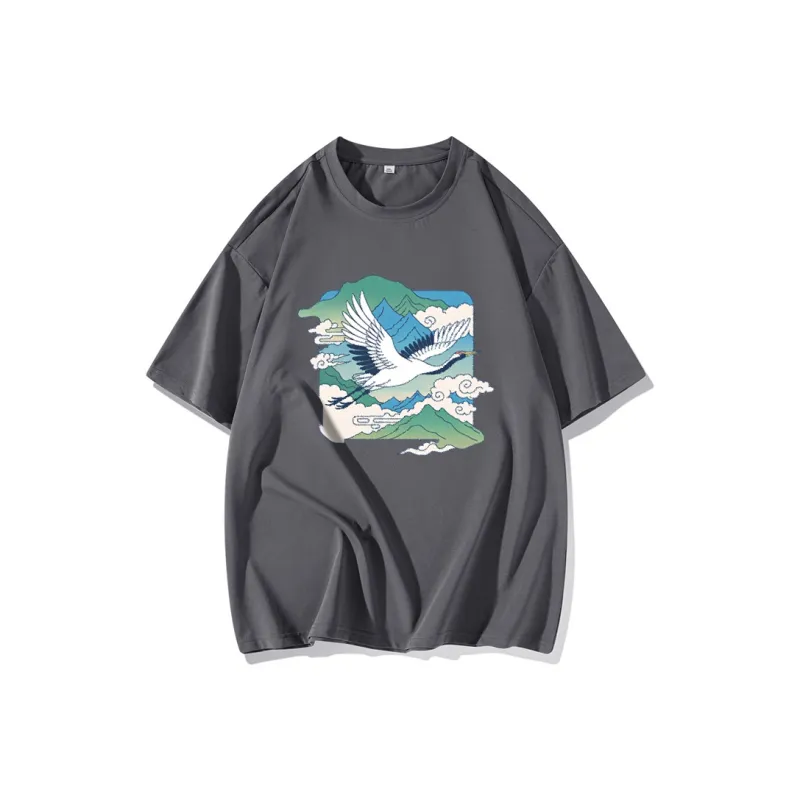 FAIRWHALE Drop Shoulder Sleeve T Shirt Women's-8