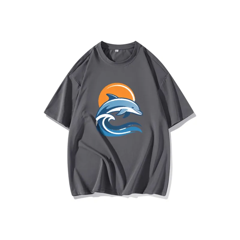 FAIRWHALE Drop Shoulder Sleeve T Shirt Women's-12