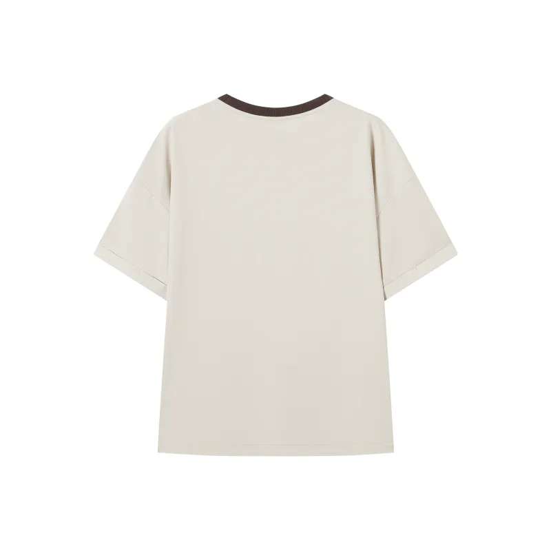 DIALOGUE Drop Shoulder Sleeve T Shirt Women's-1