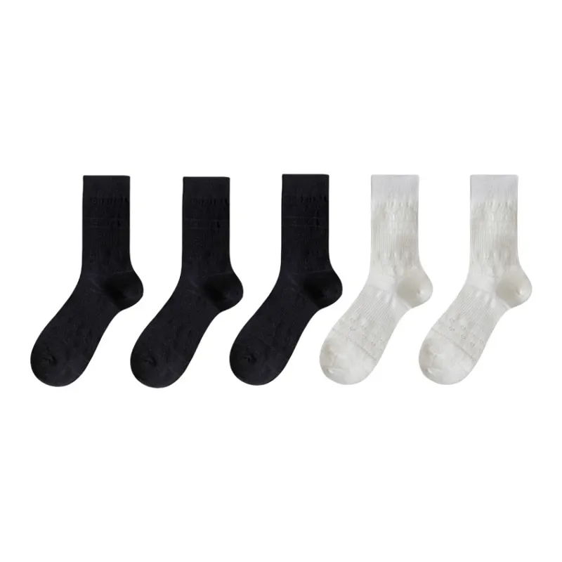 Lan Miao Mid Calf Socks Women's 5 Pack-15