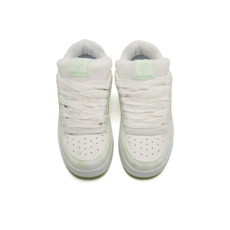 Circle Small Coverage Balance Lightweight Support Low Top Skateboard Shoes Unisex Grass Green-4