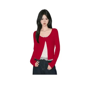 FOREVER 21 T Shirts Women's Red Cardigan