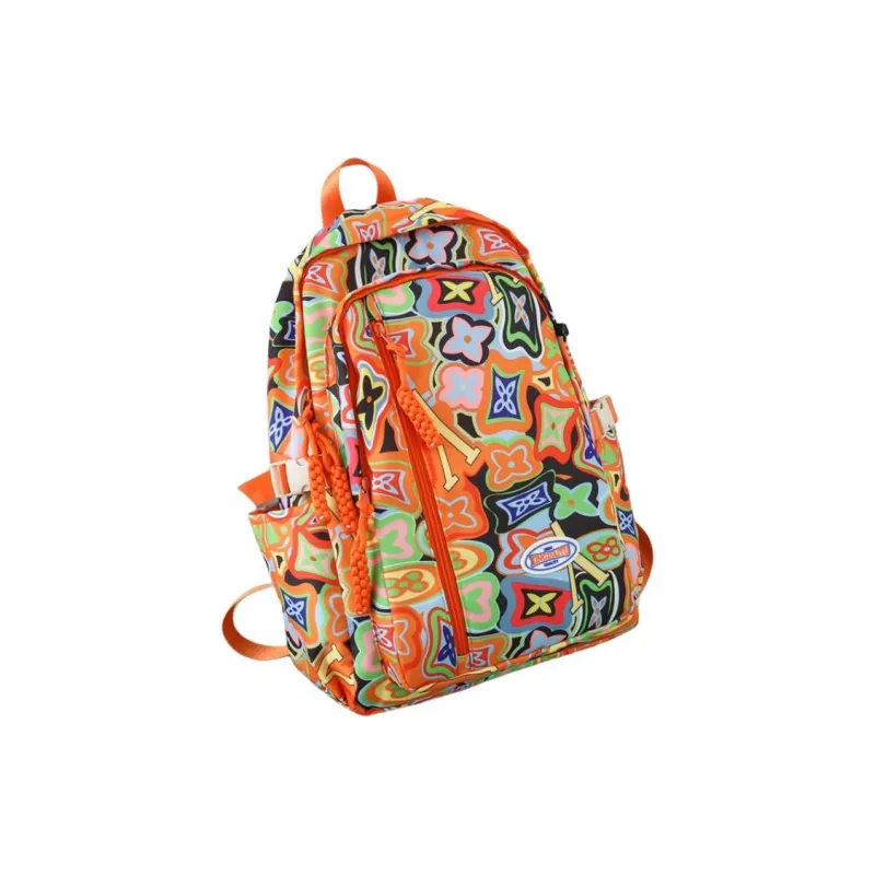 AIBAG Nylon Backpack Unisex Black/Orange/Green/Pink-6