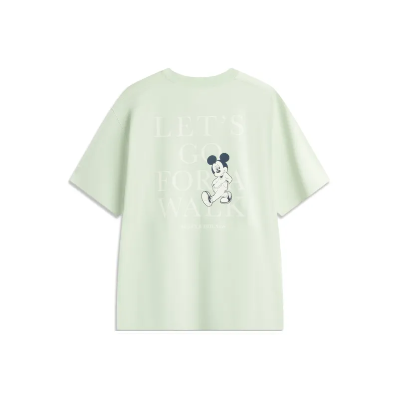 LiNing x DISHINIMIQI Sports Life Collection T Shirt Unisex Foam Green-1