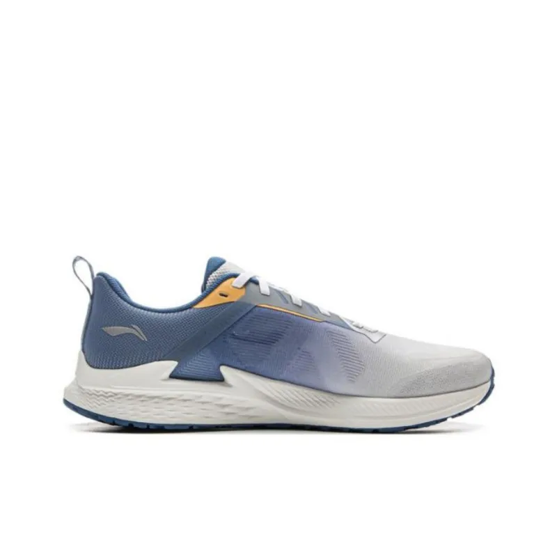 LiNing Anti Slip Wear Resistant Low Top Casual Running Shoes Men's White Blue-1