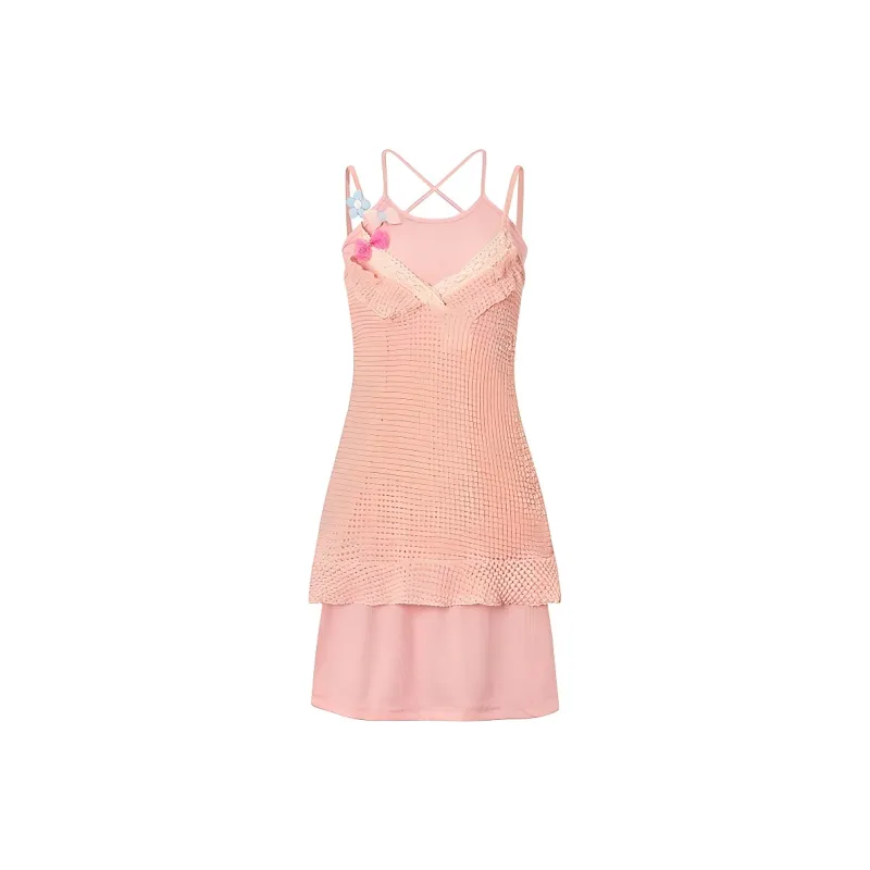 DOKZB Two Piece Skirt Sets Women's Pink-0