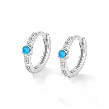 ZWU S925 Sterling Silver Needle Versatile Minimalist Style Earrings Accessories Hoop Earrings Unisex