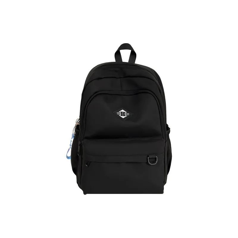 WICKBUEN Nylon Backpack Unisex Gray/Black/Red/White-18