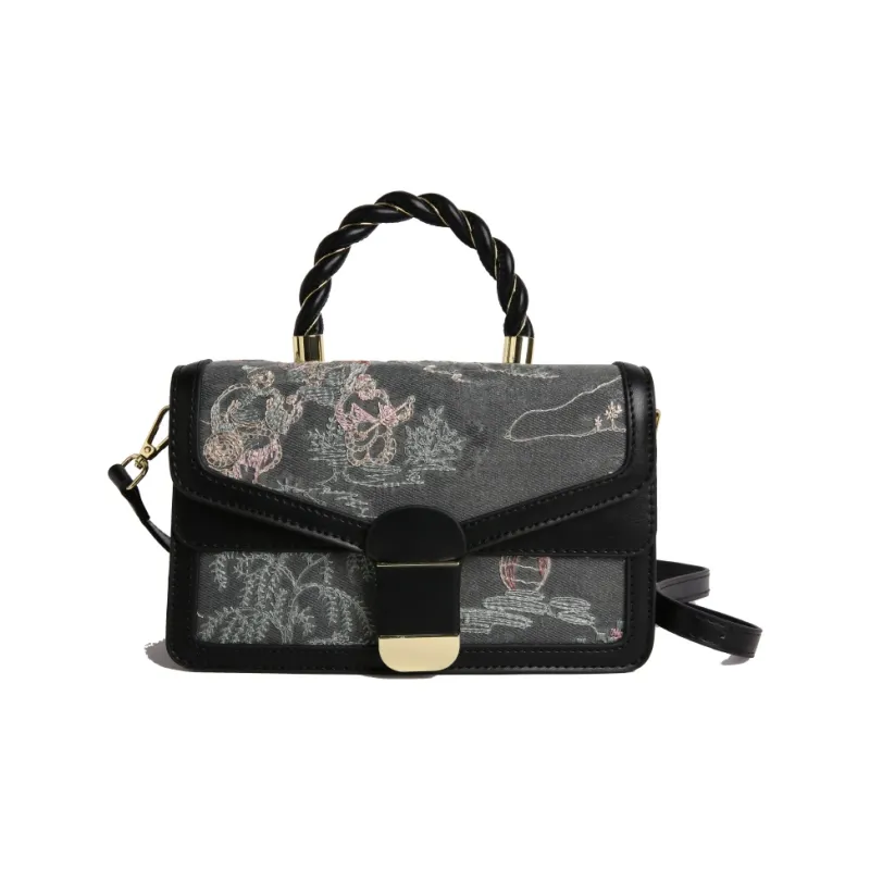 Yalu PU Shoulder Bag, Handbag Women's Black/Pink-0