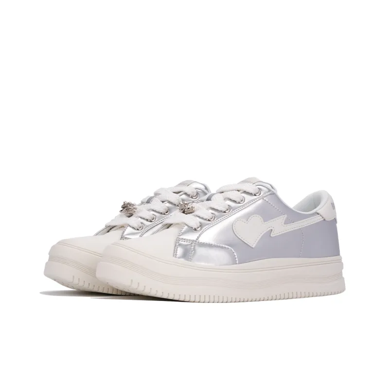 AND U Anti Slip And Wear Resistant Height Increasing Low Top Heartfelt Connection Skateboard Shoes Unisex-2