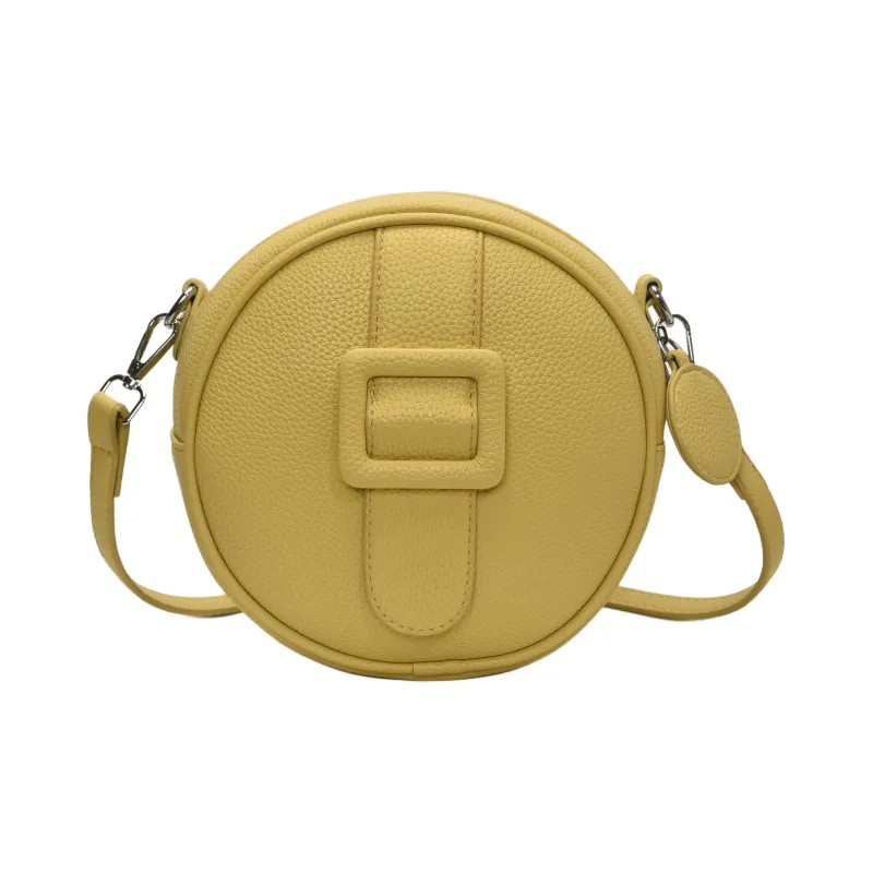 RIVMIND PU Round Bag, Crossbody Bag, Shoulder Bag Women's Red/White/Yellow/Black/Pink-9