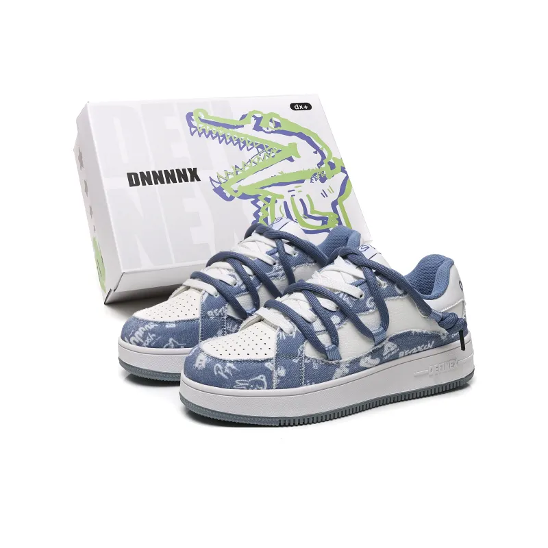 Dnnnn Height Increasing Balance Abrasion Resistant Waterproof Slip Resistant Low Top Skateboard Shoes Unisex-6