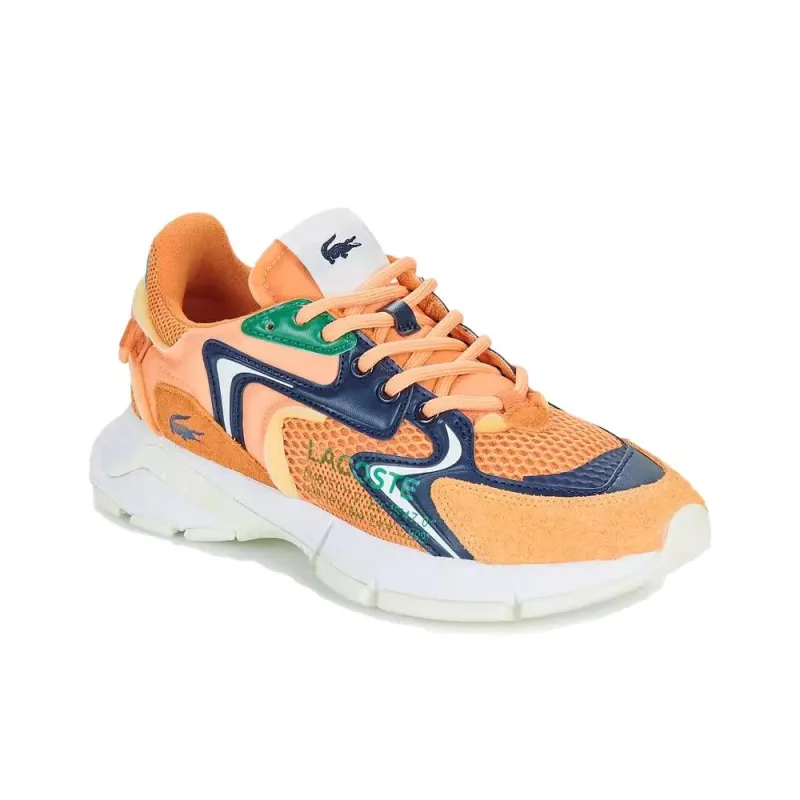 LACOSTE L003 Neo Anti Slip Wear Resistant Low Top Casual Shoes Women's Orange-2