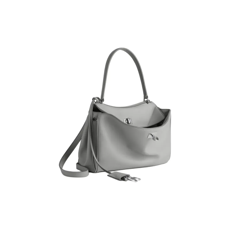Balenciaga Rodeo Cow Leather One Shoulder Handbag Trumpets Women's Cloud Gray-2