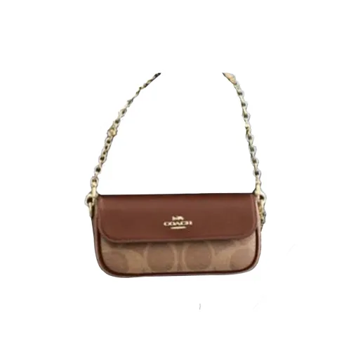 COACH Hailey Leather Shoulder Bag, Crossbody Bag Tubas Women's Brown