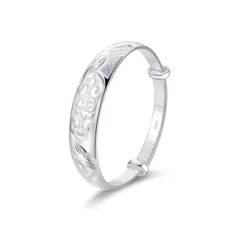 Love 999 Fine Silver Sterling Silver Bracelets Women's