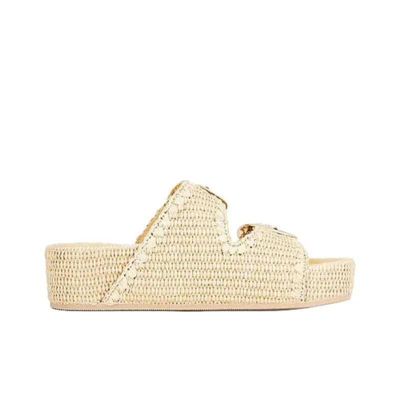 Loeffler Randall Slide Slippers 4cm Women's Beige-1