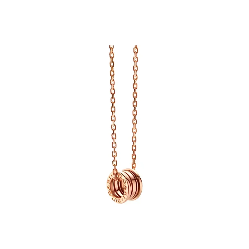 BVLGARI B.Zero1 Series 18K Rose Gold Necklaces Unisex-2
