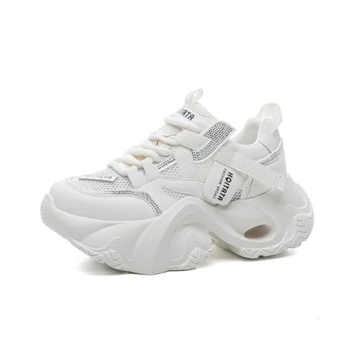 IHBOZ Abrasion Resistant Coverage Support Lightweight Low Top Chunky Sneakers Women's